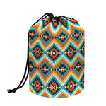 Ethnic Native American Pattern Print Drawstring Makeup Bag