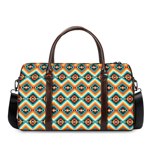 Ethnic Native American Pattern Print Duffle Bag