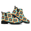 Ethnic Native American Pattern Print Flat Ankle Boots