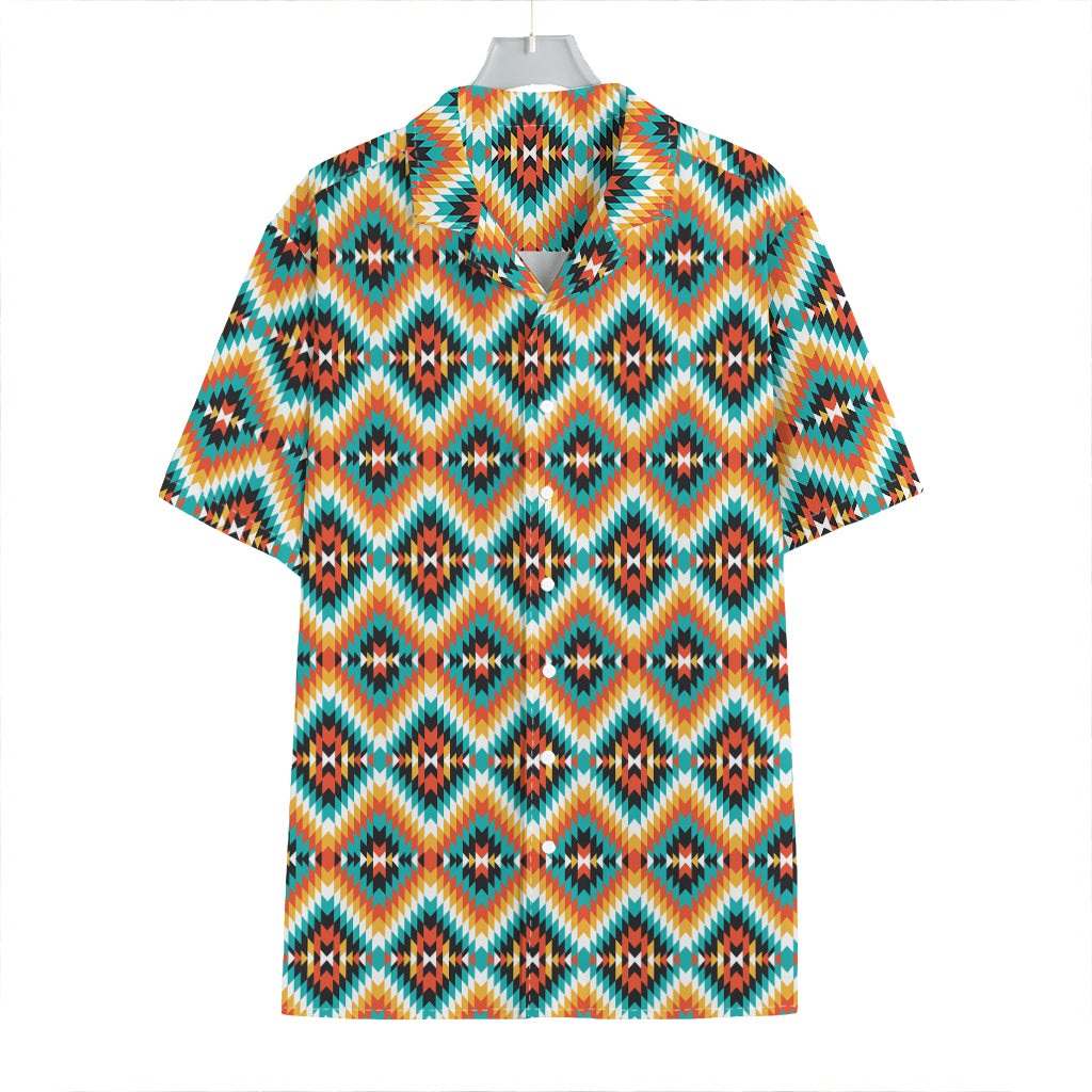 Ethnic Native American Pattern Print Hawaiian Shirt
