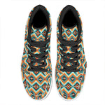 Ethnic Native American Pattern Print High Top Leather Sneakers