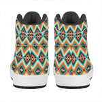 Ethnic Native American Pattern Print High Top Leather Sneakers