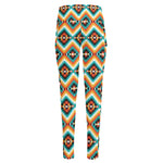 Ethnic Native American Pattern Print High-Waisted Pocket Leggings