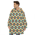 Ethnic Native American Pattern Print Hoodie Blanket