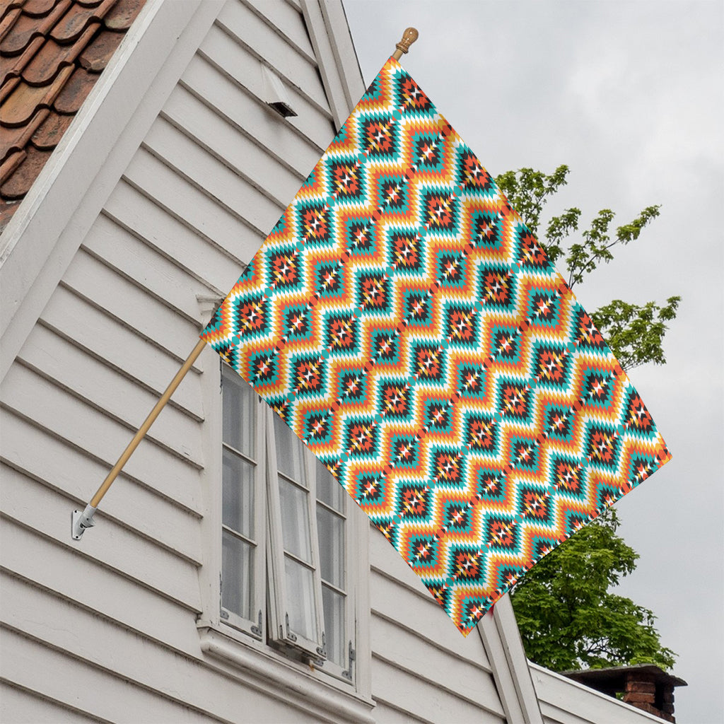 Ethnic Native American Pattern Print House Flag
