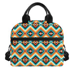 Ethnic Native American Pattern Print Insulated Lunch Bag