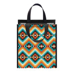 Ethnic Native American Pattern Print Insulated Lunch Tote