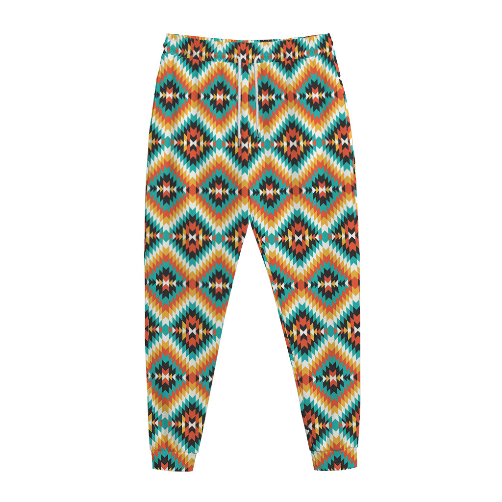 Ethnic Native American Pattern Print Jogger Pants