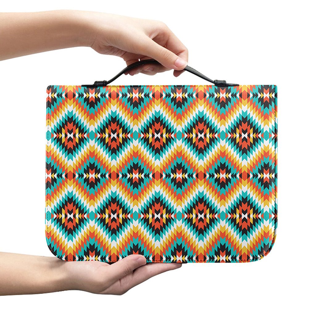 Ethnic Native American Pattern Print Leather Bible Cover