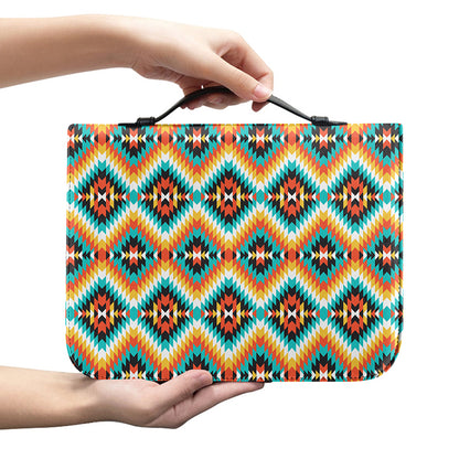 Ethnic Native American Pattern Print Leather Bible Cover