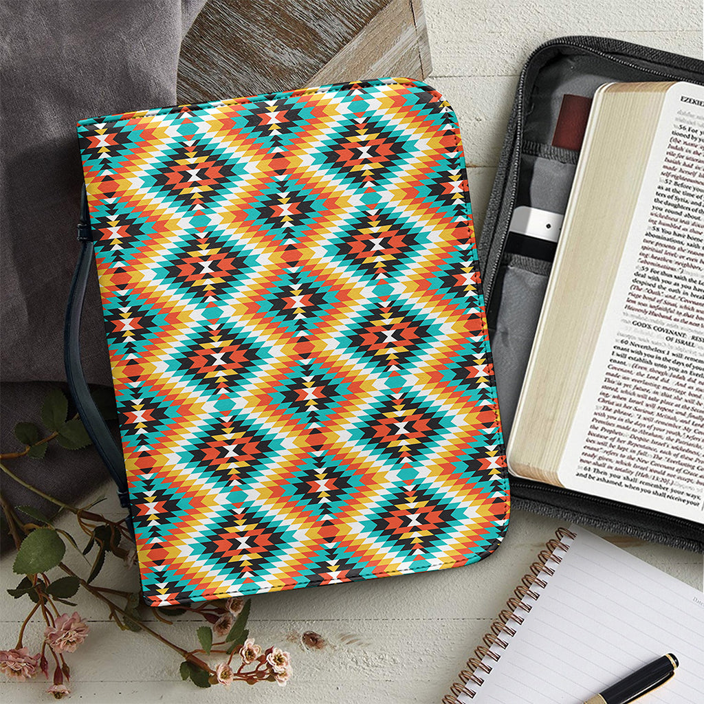 Ethnic Native American Pattern Print Leather Bible Cover
