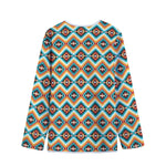 Ethnic Native American Pattern Print Long Sleeve Short Coat