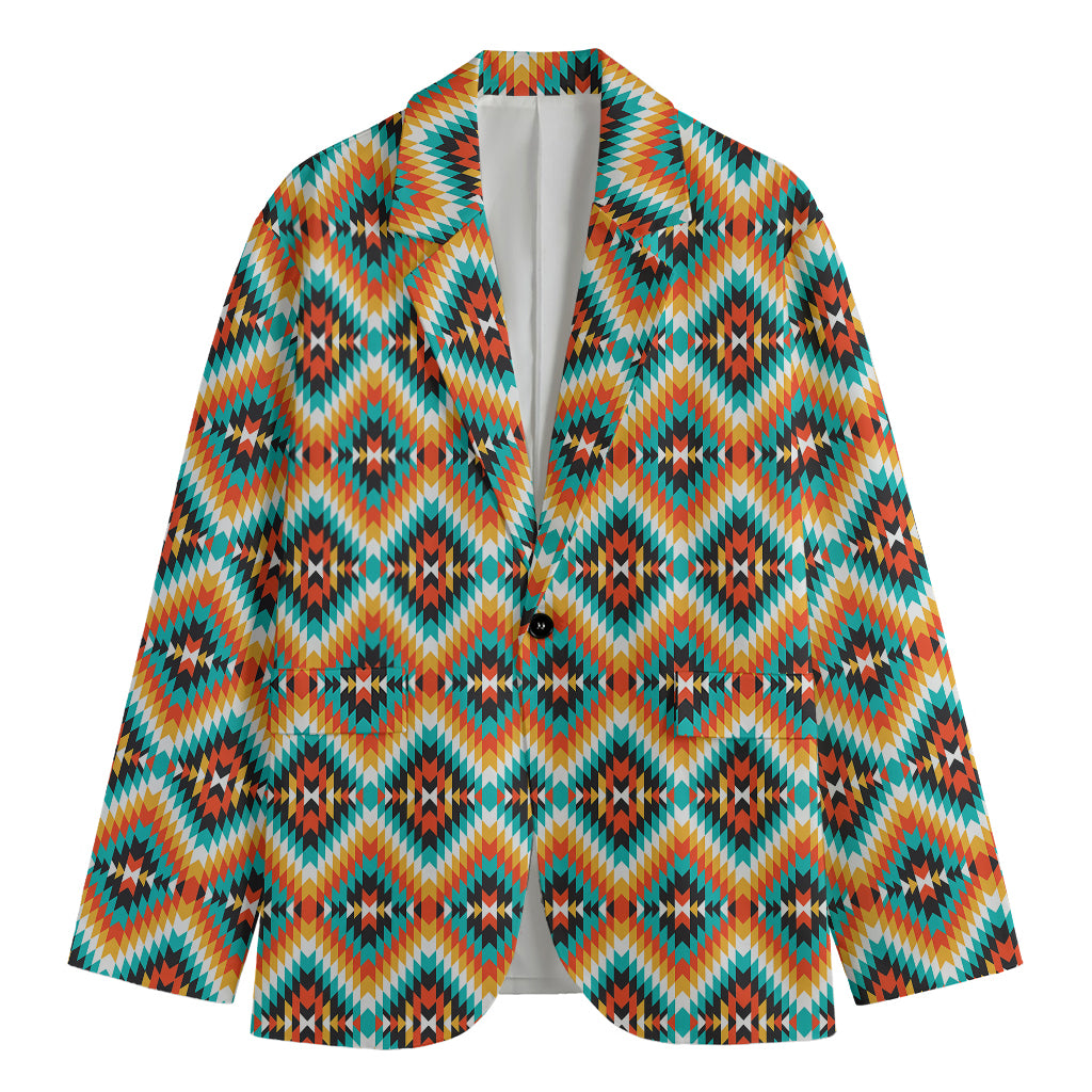Ethnic Native American Pattern Print Men's Blazer