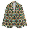 Ethnic Native American Pattern Print Men's Cotton Blazer