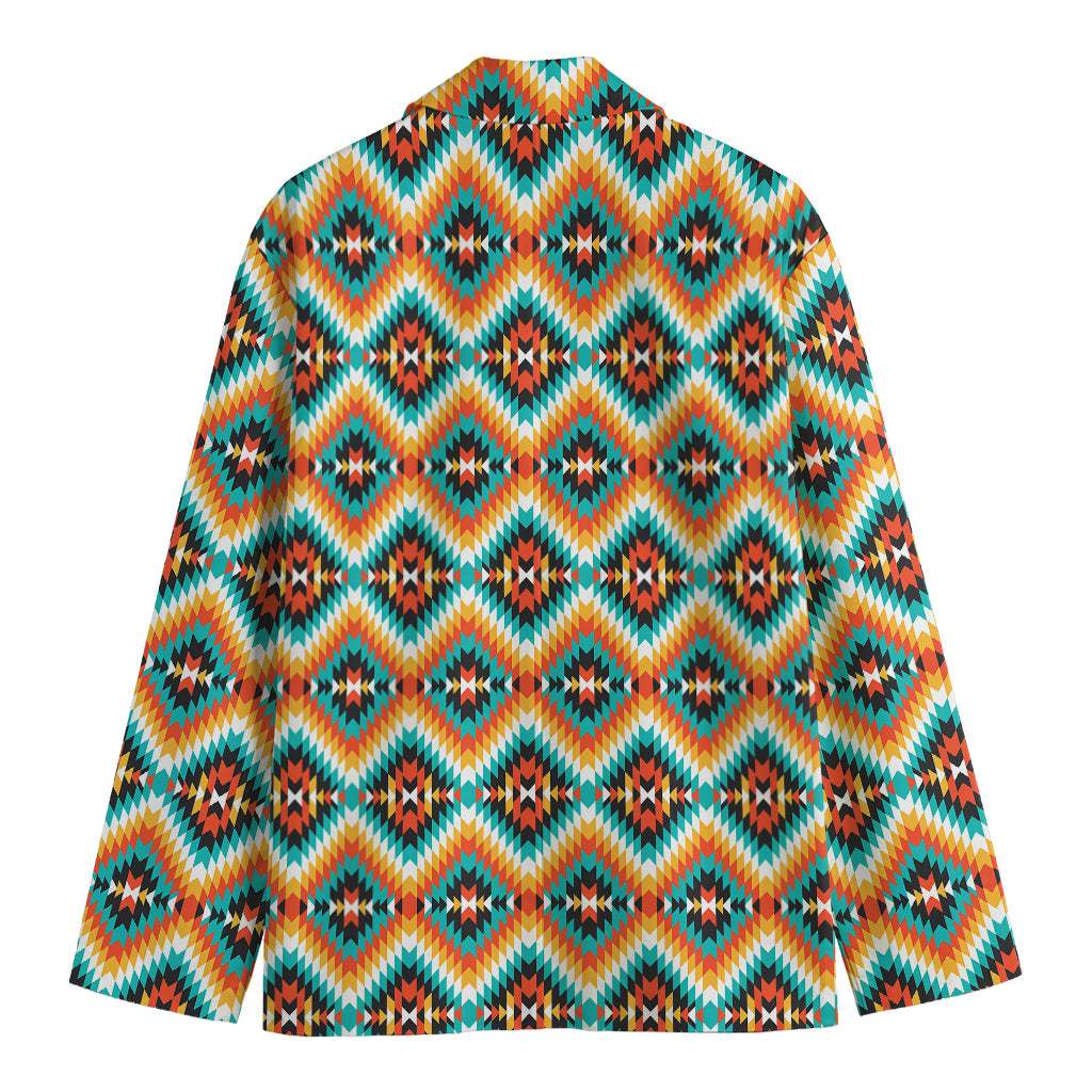 Ethnic Native American Pattern Print Men's Cotton Blazer