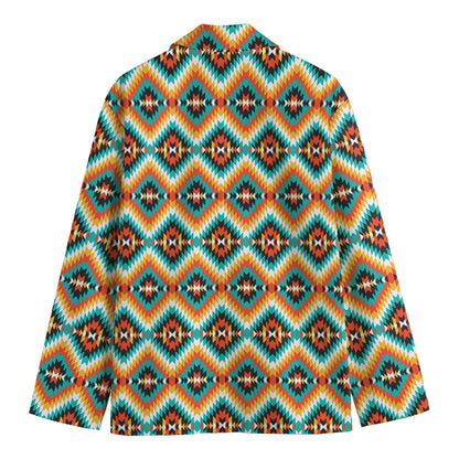 Ethnic Native American Pattern Print Men's Cotton Blazer