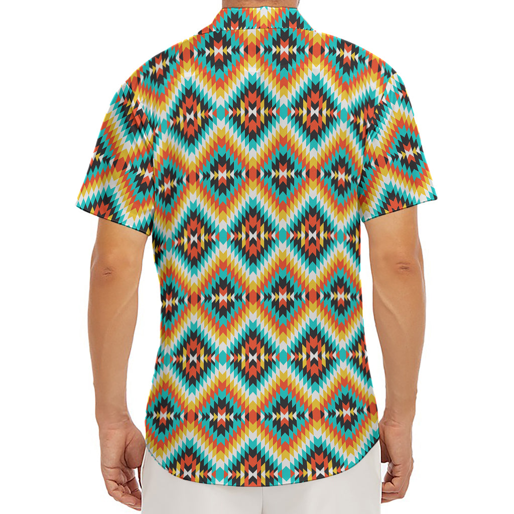 Ethnic Native American Pattern Print Men's Deep V-Neck Shirt