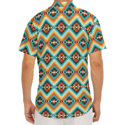 Ethnic Native American Pattern Print Men's Deep V-Neck Shirt