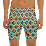 Ethnic Native American Pattern Print Men's Long Boxer Briefs