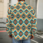 Ethnic Native American Pattern Print Men's Shirt Jacket