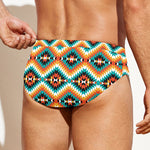 Ethnic Native American Pattern Print Men's Swim Briefs