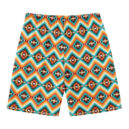 Ethnic Native American Pattern Print Men's Swim Trunks