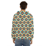 Ethnic Native American Pattern Print Men's Velvet Pullover Hoodie