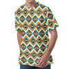 Ethnic Native American Pattern Print Men's Velvet T-Shirt