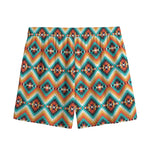 Ethnic Native American Pattern Print Mesh Shorts