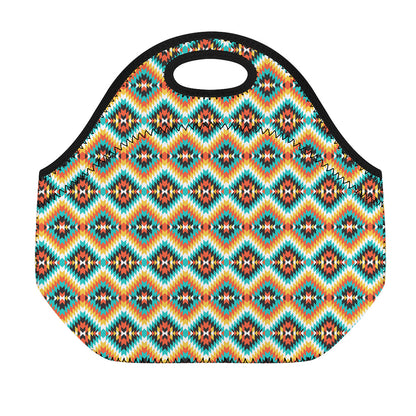 Ethnic Native American Pattern Print Neoprene Lunch Bag