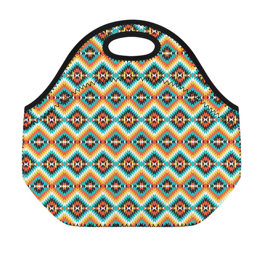 Ethnic Native American Pattern Print Neoprene Lunch Bag