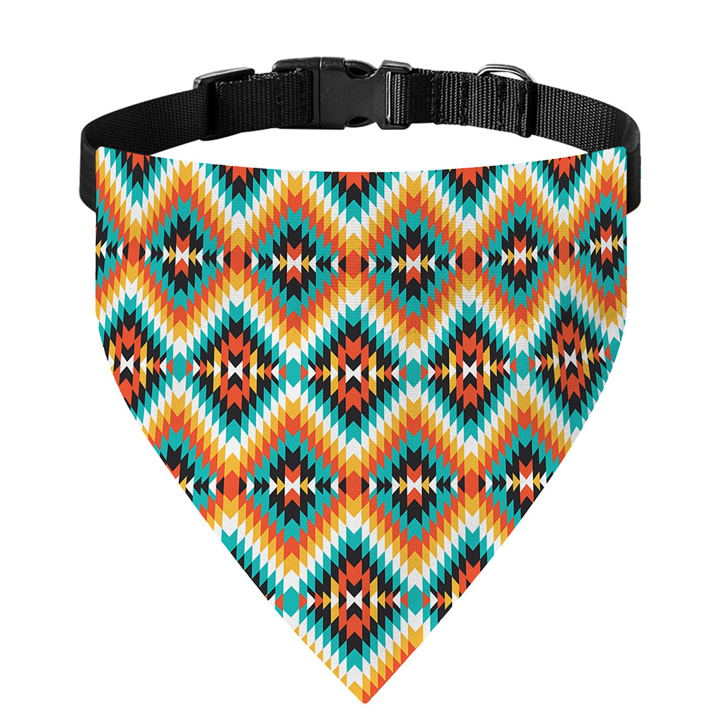 Ethnic Native American Pattern Print Over The Collar Dog Bandana