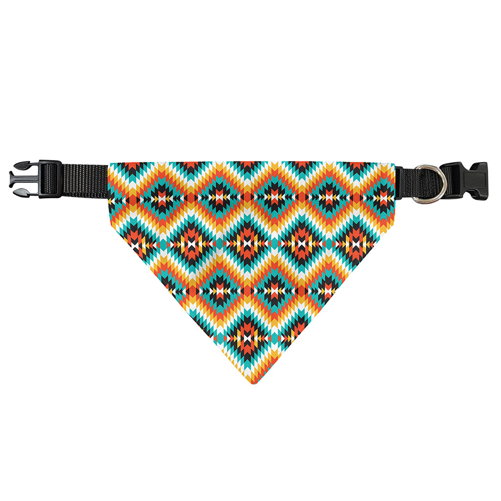 Ethnic Native American Pattern Print Over The Collar Dog Bandana