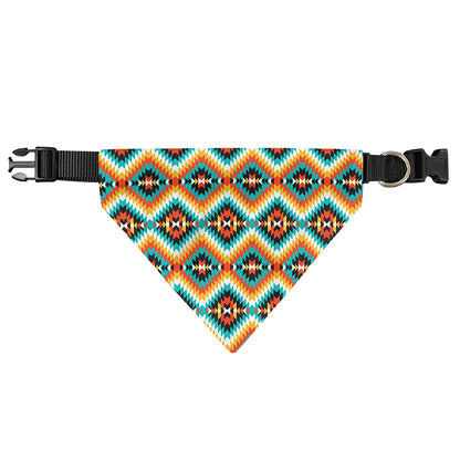 Ethnic Native American Pattern Print Over The Collar Dog Bandana