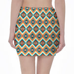 Ethnic Native American Pattern Print Pencil Mini Skirt