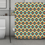 Ethnic Native American Pattern Print Polyester Shower Curtain