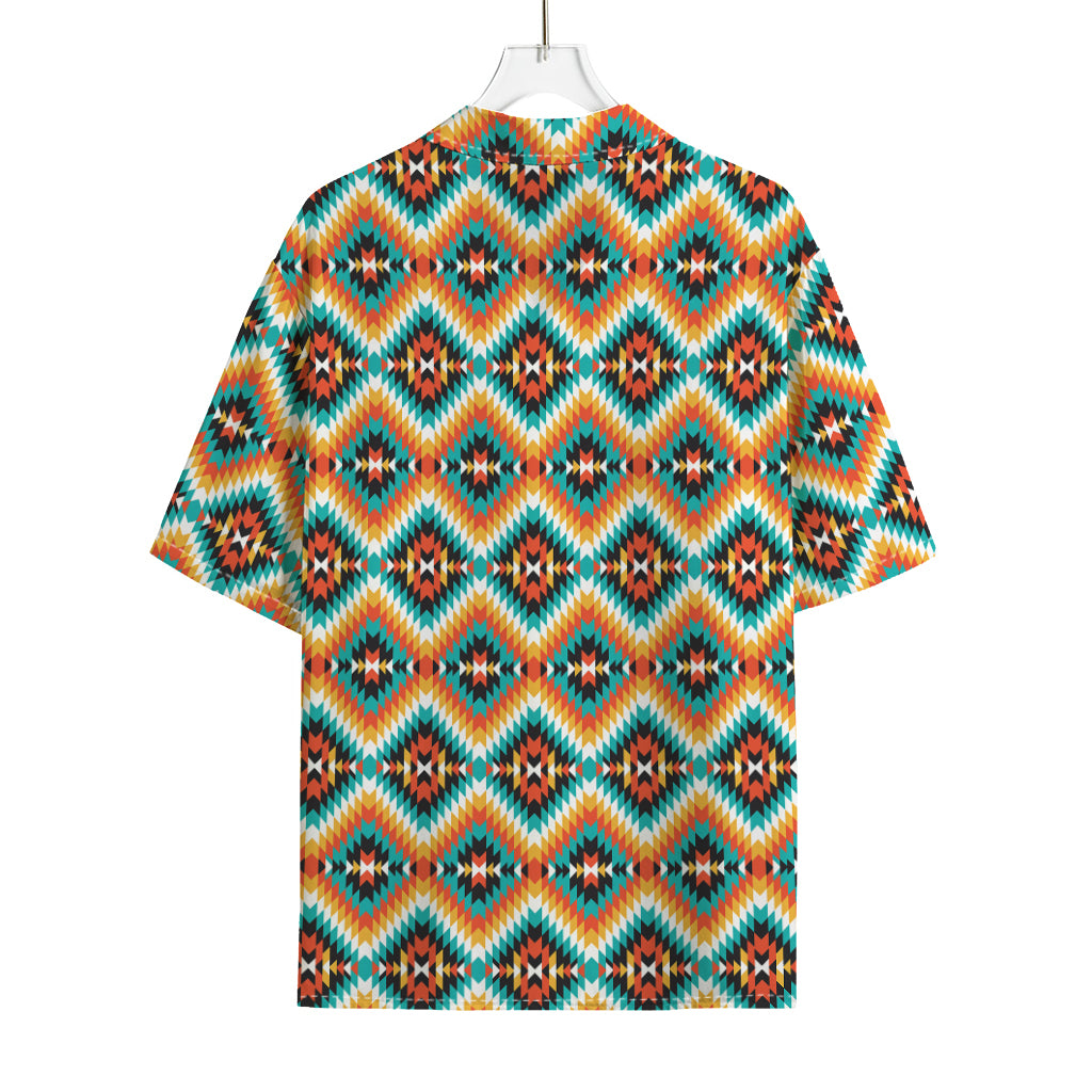 Ethnic Native American Pattern Print Rayon Hawaiian Shirt