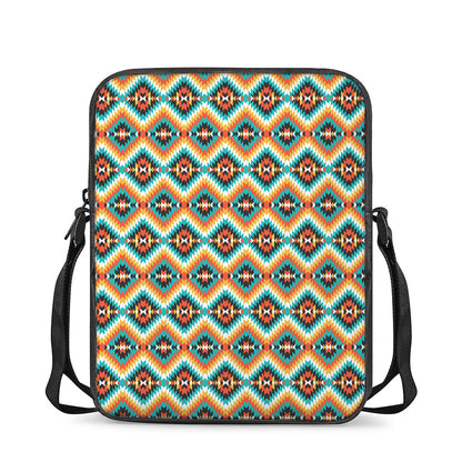 Ethnic Native American Pattern Print Rectangular Crossbody Bag