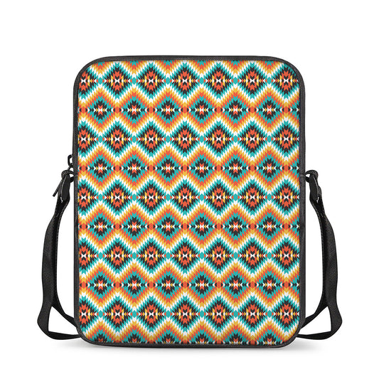 Ethnic Native American Pattern Print Rectangular Crossbody Bag
