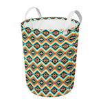 Ethnic Native American Pattern Print Round Laundry Basket