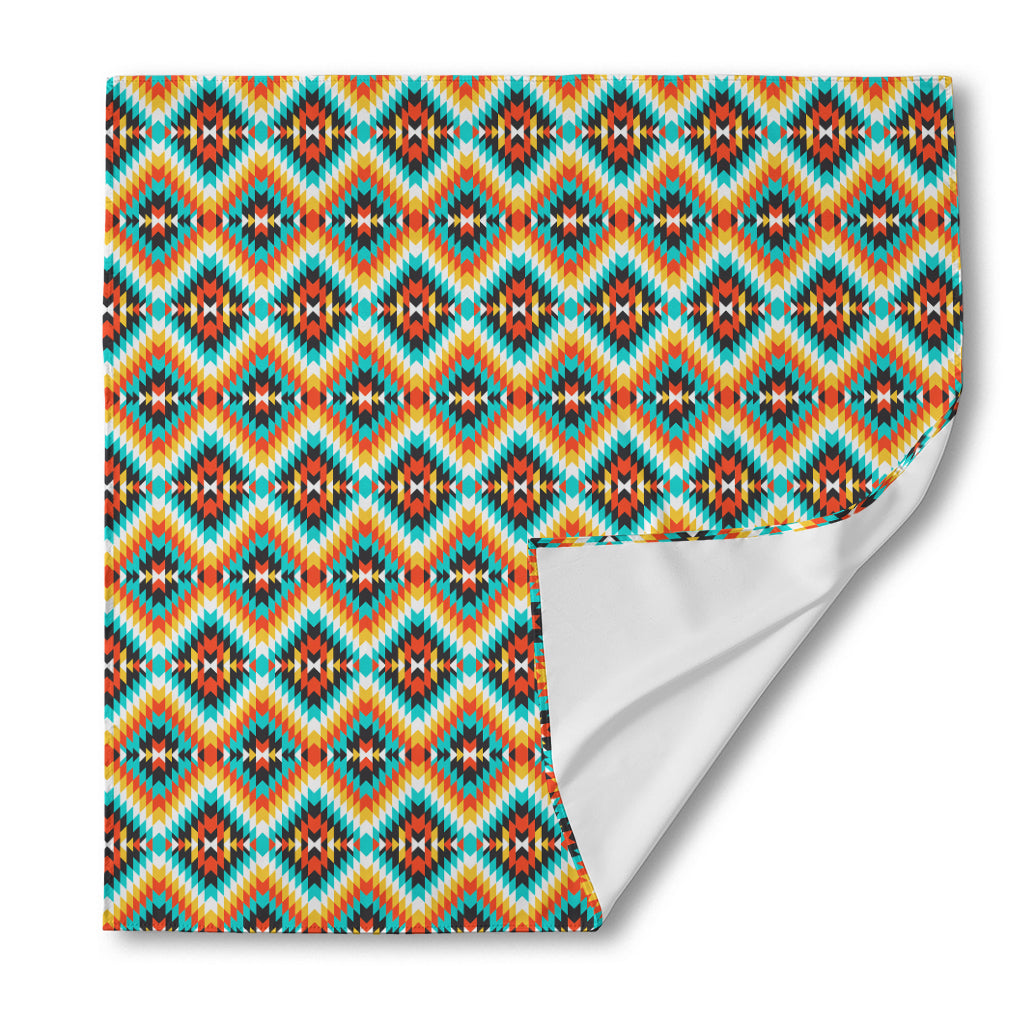 Ethnic Native American Pattern Print Silk Bandana