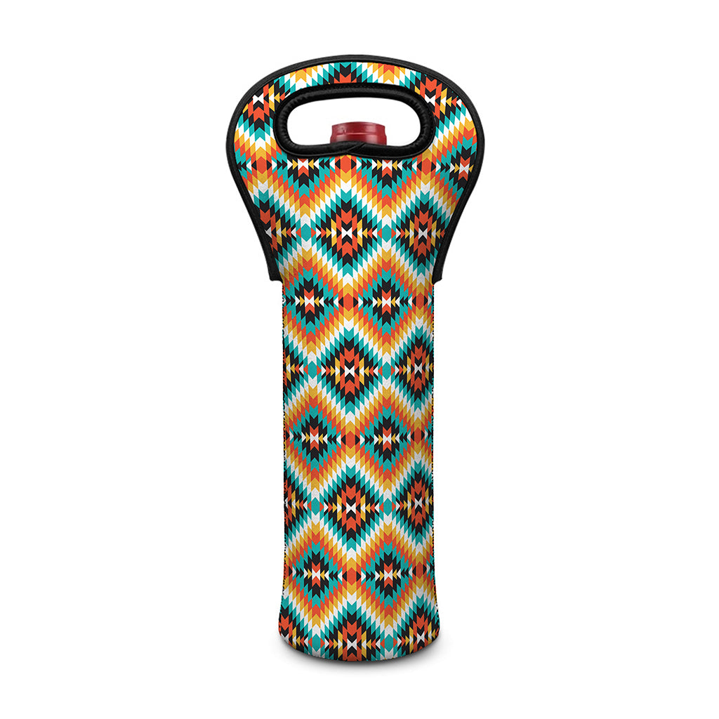 Ethnic Native American Pattern Print Single Neoprene Wine Tote