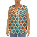 Ethnic Native American Pattern Print Sleeveless Baseball Jersey