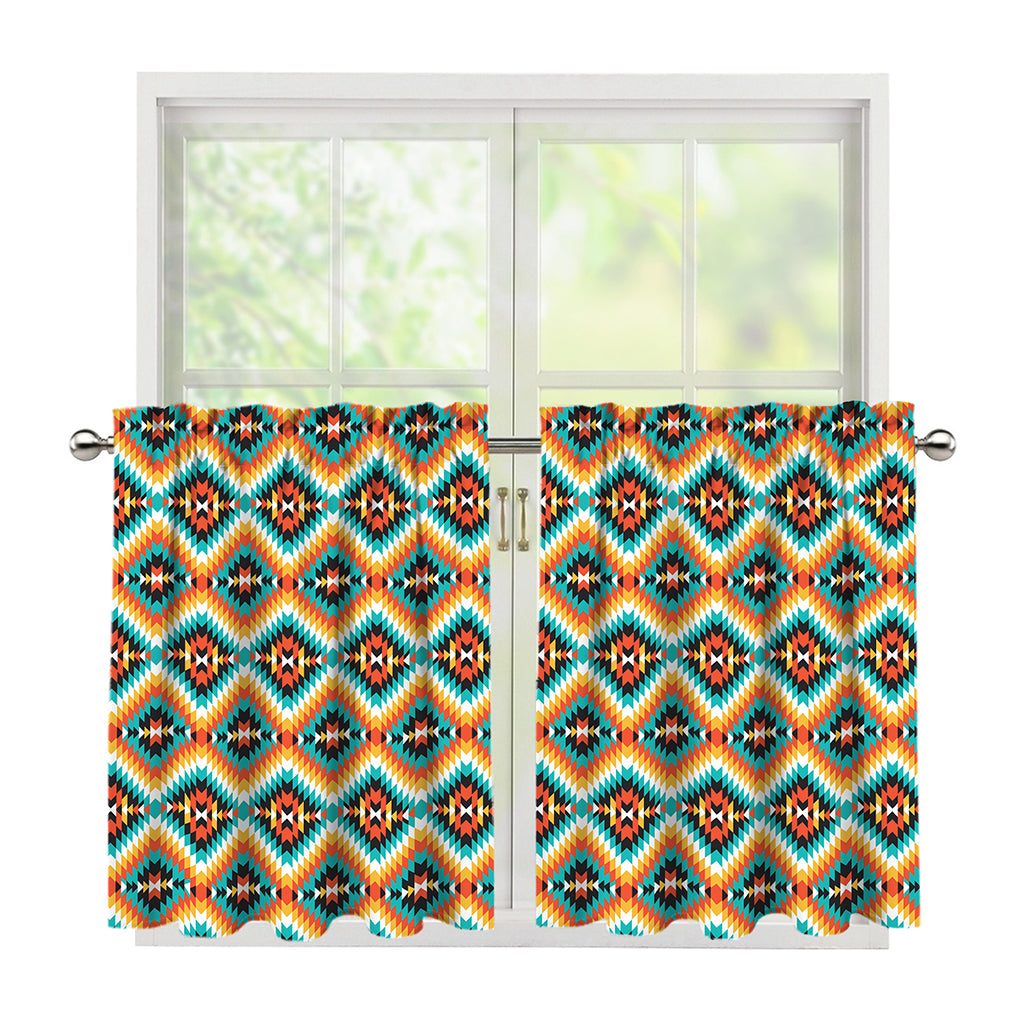Ethnic Native American Pattern Print Tier Curtains