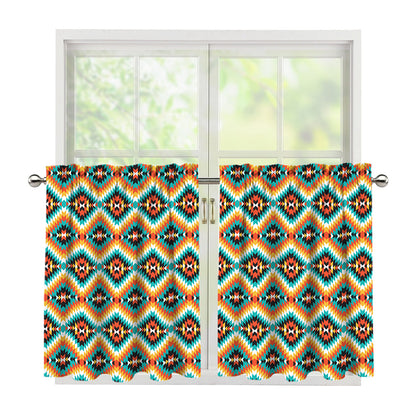 Ethnic Native American Pattern Print Tier Curtains