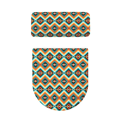 Ethnic Native American Pattern Print Toilet Lid And Tank Cover Set