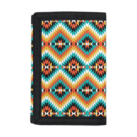 Ethnic Native American Pattern Print Trifold Wallet