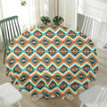 Ethnic Native American Pattern Print Waterproof Round Tablecloth
