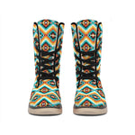 Ethnic Native American Pattern Print Winter Boots