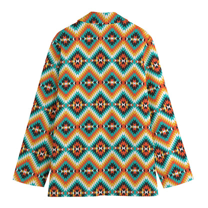 Ethnic Native American Pattern Print Women's Blazer